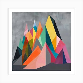 Abstract Mountains 5 Art Print