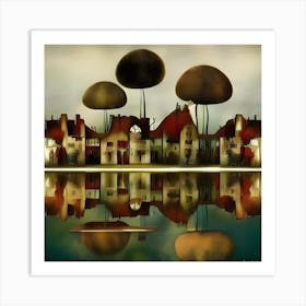 'Houses In The Water' Art Print