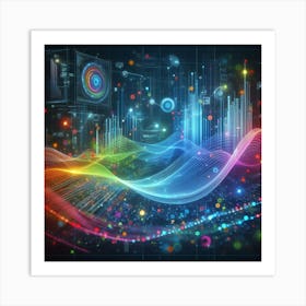 Futuristic Technology Background Art Print