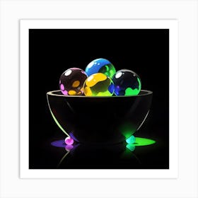 Colorful Balls In A Bowl Art Print