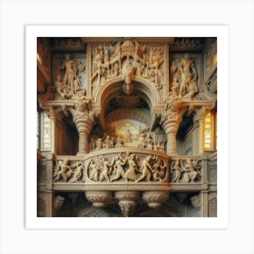 Ornate Interior Of A Church Art Print