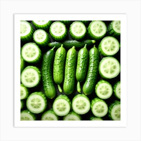 Cucumber As A Frame (67) Art Print