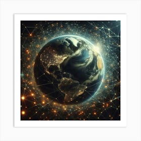 Earth In Space 1 Art Print