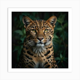 Leopard Portrait 1 Art Print