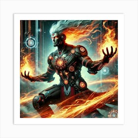 Ronan Ashheart Elemental Mastery Sci Fi Art Print