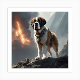 St Bernard 54 Art Print