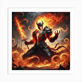 Ronan Ashheart Flamebound Fury Art Print