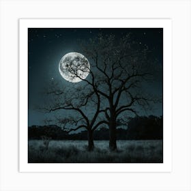 Full Moon In The Sky Art Print