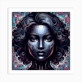 Futuristic Woman Art Print