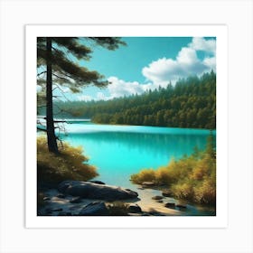 Lake In The Woods 1 Art Print