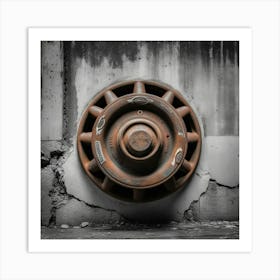 Rusty Wheel 2 Art Print