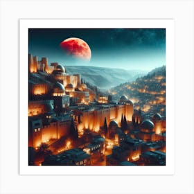 Jerusalem At Night 1 Art Print