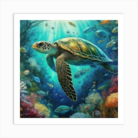 Sea Turtle 5 Art Print