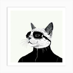 Cat In Sunglasses 3 Art Print