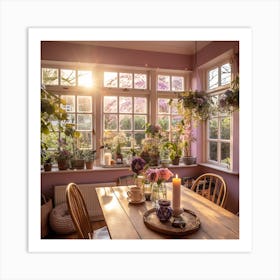 Sunny Dining Room Art Print