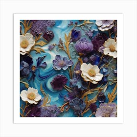 Azure and amethyst 1 Art Print