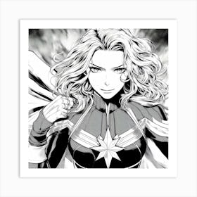 Captain Marvel Art Print