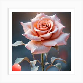 Pink Rose Art Print