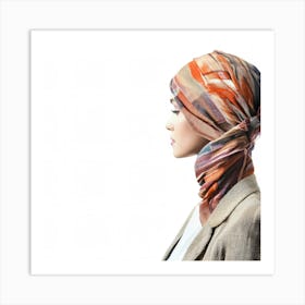 Muslim Woman Wearing A Scarf Art Print