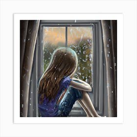 Rainy Day Blues Art Print