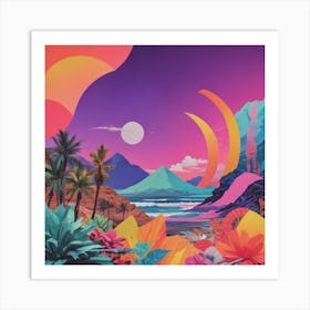 Tropical Landscape Art Print