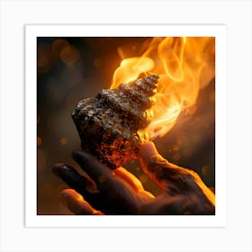 Fire In A Shell Art Print