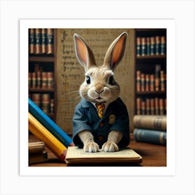 Rabbit In A Suit 9 Art Print