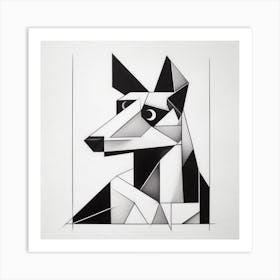 Geometric Dog 5 Art Print