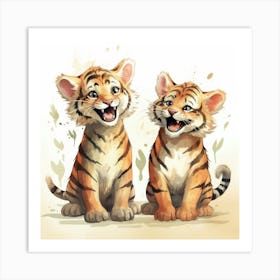 Tigers Cartoon Póster