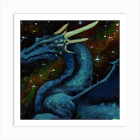 Starry Night Dragon Art Print