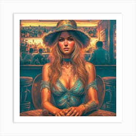 Girl In A Hat 1 Art Print