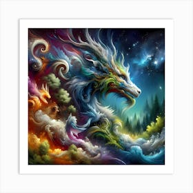 Dragon In The Sky 1 Art Print