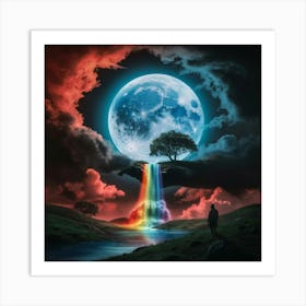 Rainbow Waterfall 5 Art Print