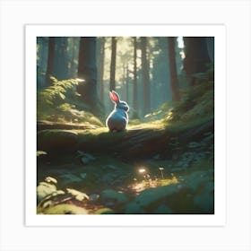 Rabbit In The Forest 115 Art Print