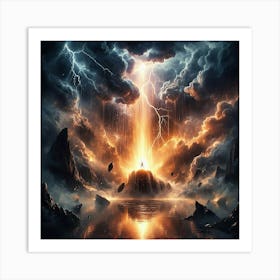 Lightning In The Sky 34 Art Print