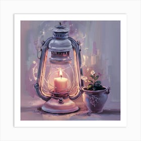 Candlelight Lantern Art Print
