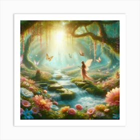 Fairy In The Forest 2 Art Print