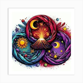 Shamanic Symbols Art Print