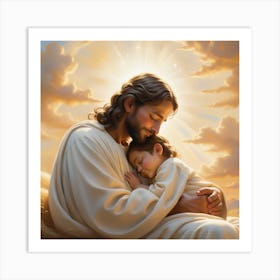 Jesus And His Child Art Print