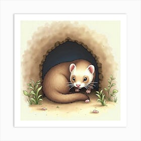 Ferret Art Print