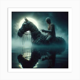 Mummy On Horseback Art Print