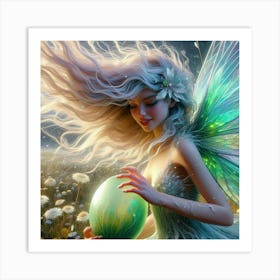 Fairy With A Ball Art Print