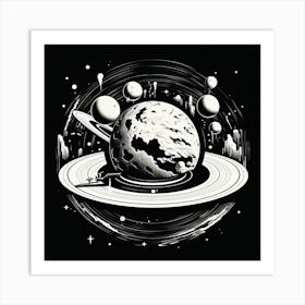 Planets In Space Art Print