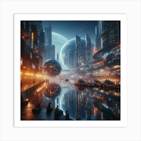 Futuristic City Art Print