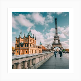 Eiffel Tower In Paris Art Print