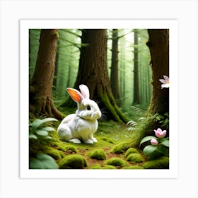 Rabbit In The Forest 9 Art Print