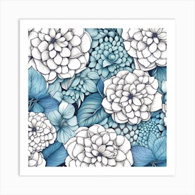 Seamless Floral Pattern 8 Art Print