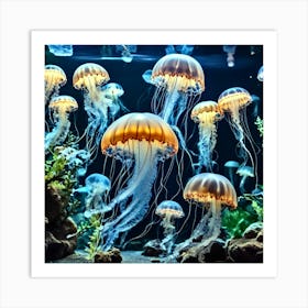 Jellyfishes 4 Art Print