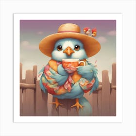 Bird In A Hat Art Print