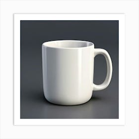 Mock Up Mug Blank Plain White Ceramic Customizable Unadorned Empty Clean Simple Minimal (6) Art Print